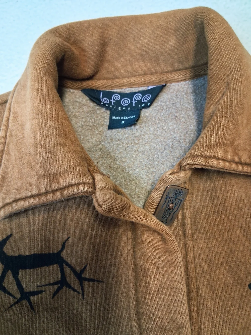 Vintage 90s Bfofo Designs Tribal Art Shacket - Size S - Made in Canada - Picture 6 of 8